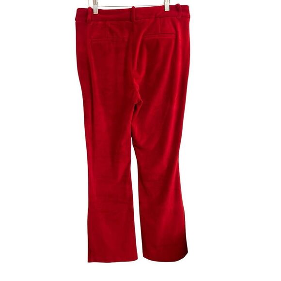 Maison d'Amelie Red velour bootcut high-rise dress pants 10 Holiday & Valentine' - Picture 2 of 10